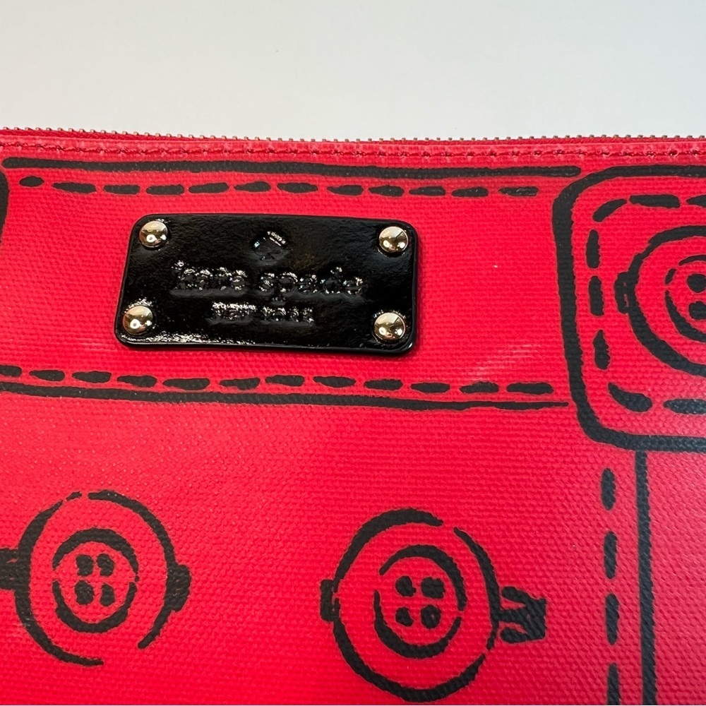 Rare Kate Spade Postmark Zipper Clutch Flat Pouch - Picture 9 of 14